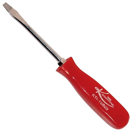 K-Tool International Slotted Screwdriver, w/Red Handle 3" KTI-19803